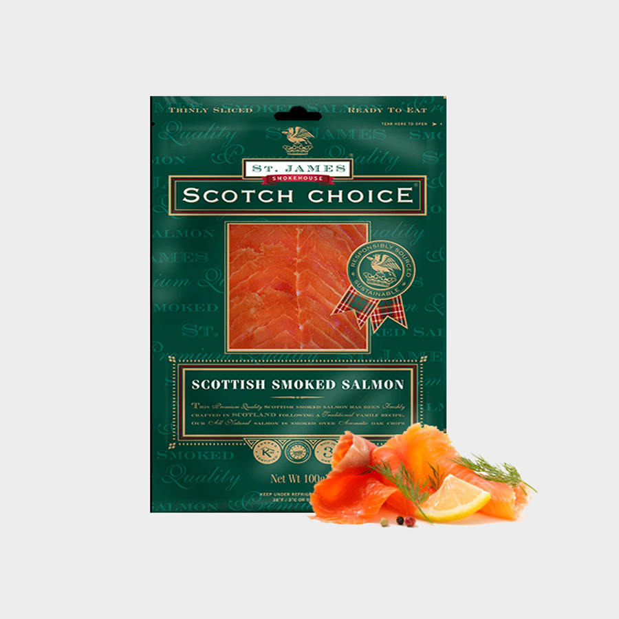 St James Cold Smoked Salmon 100g