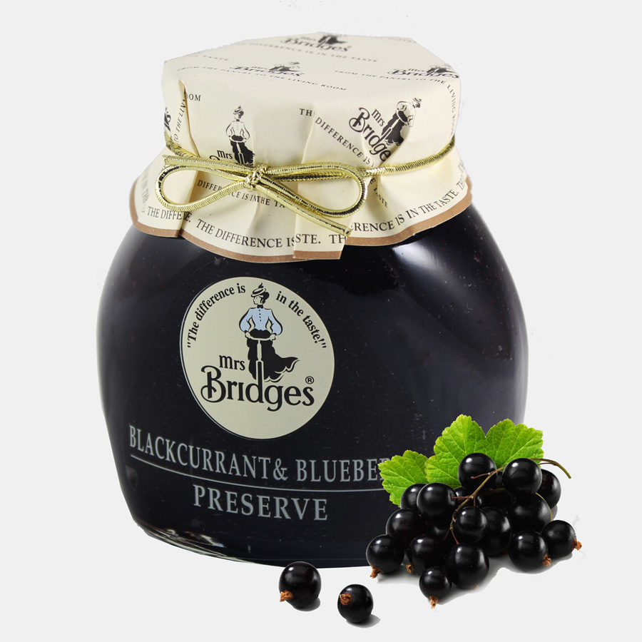 Mrs Bridges Blackcurrant and Blueberry Preserve 340g