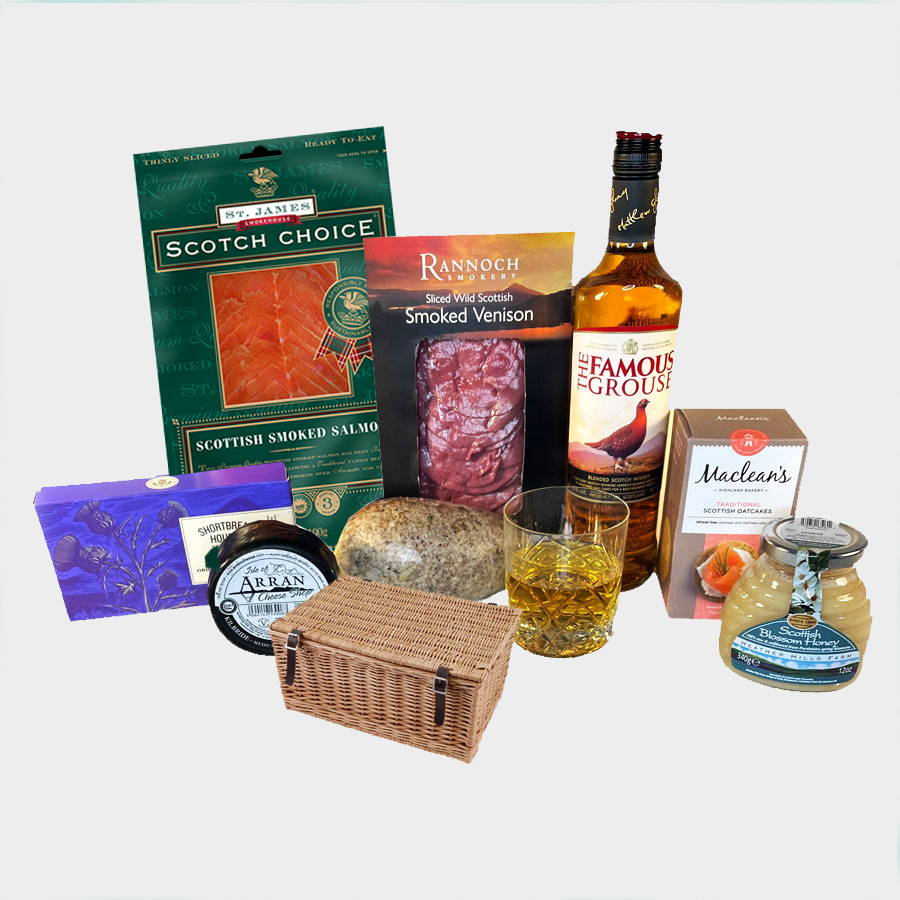 Scotsman Hamper in a Basket