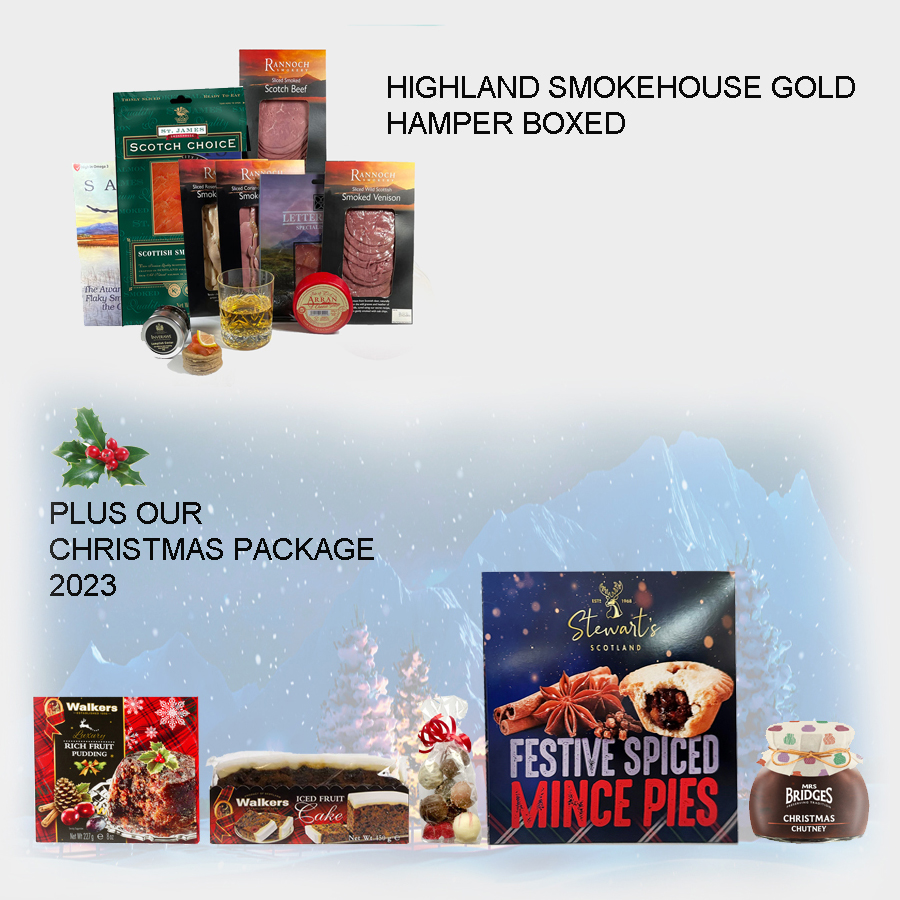 Highland Smokehouse Gold Xmas Hamper Boxed
