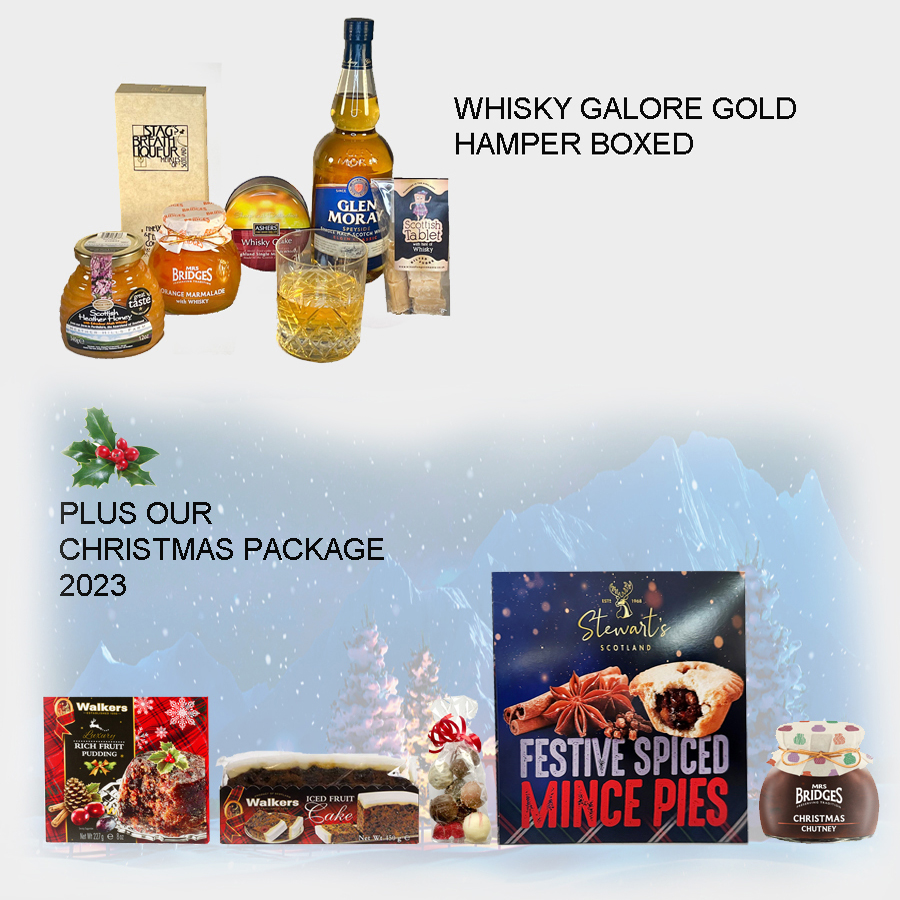 Whisky Galore Gold Xmas Hamper Boxed