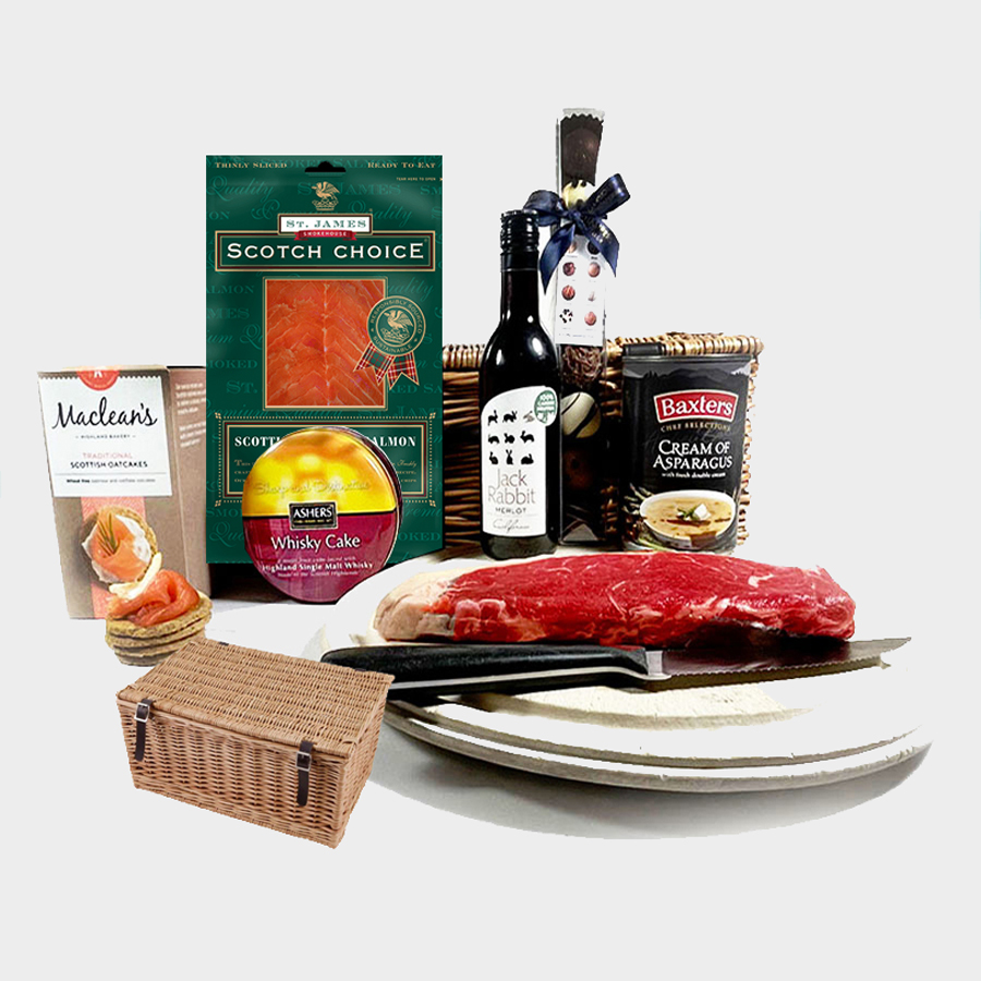 Highland Solo Hamper in a Basket