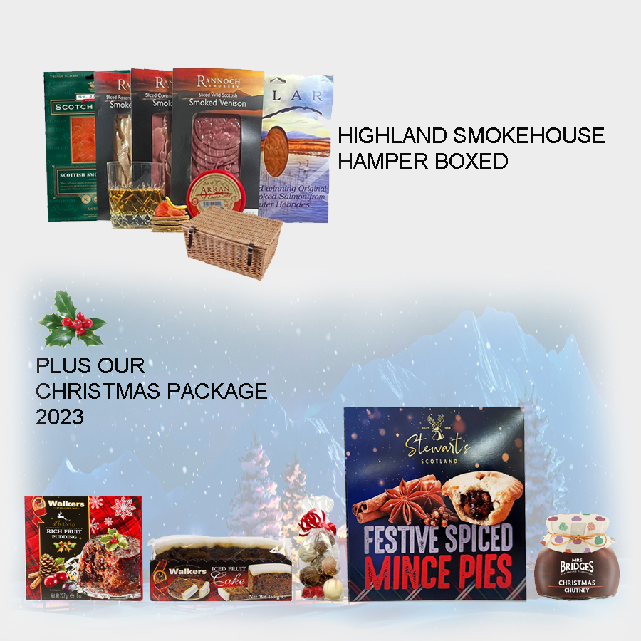 Highland Smokehouse  Xmas Hamper in a Basket