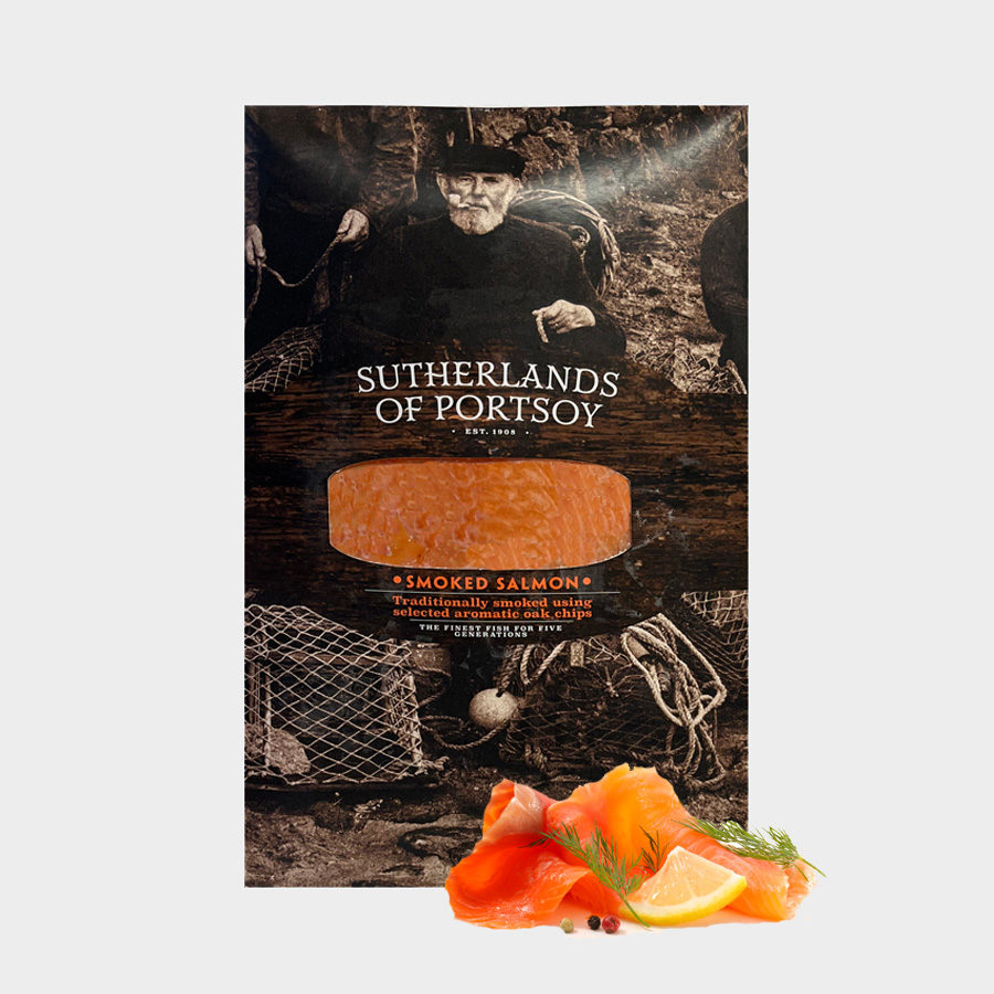 Sutherlands Cold Smoked Salmon D Sliced 100g