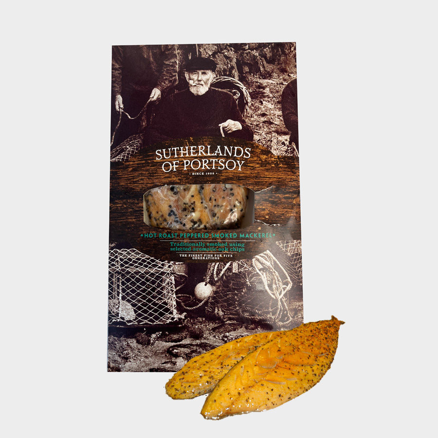 Sutherland's Hot Roast, Smoked Peppered Mackerel 240-270g