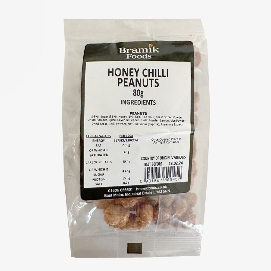 Bramik Honey Chilli Peanuts 80g