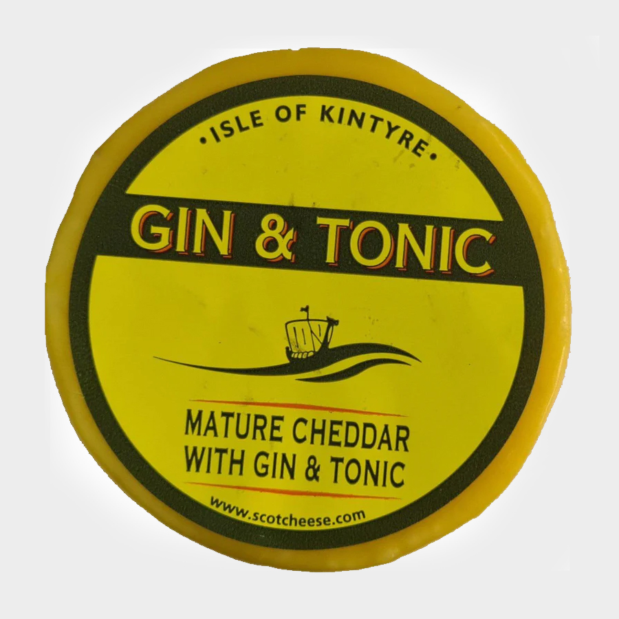 Isle of Kintyre Gin & Tonic Cheddar Waxed Truckle 200g
