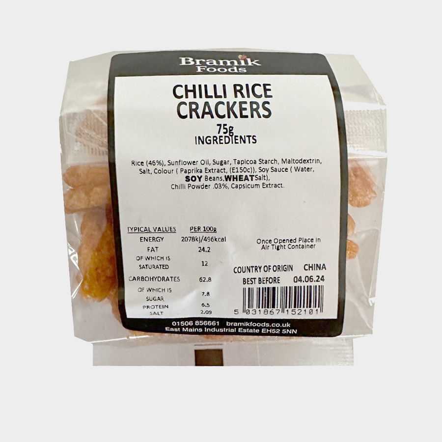 Bramik Chilli Rice Crackers 75g