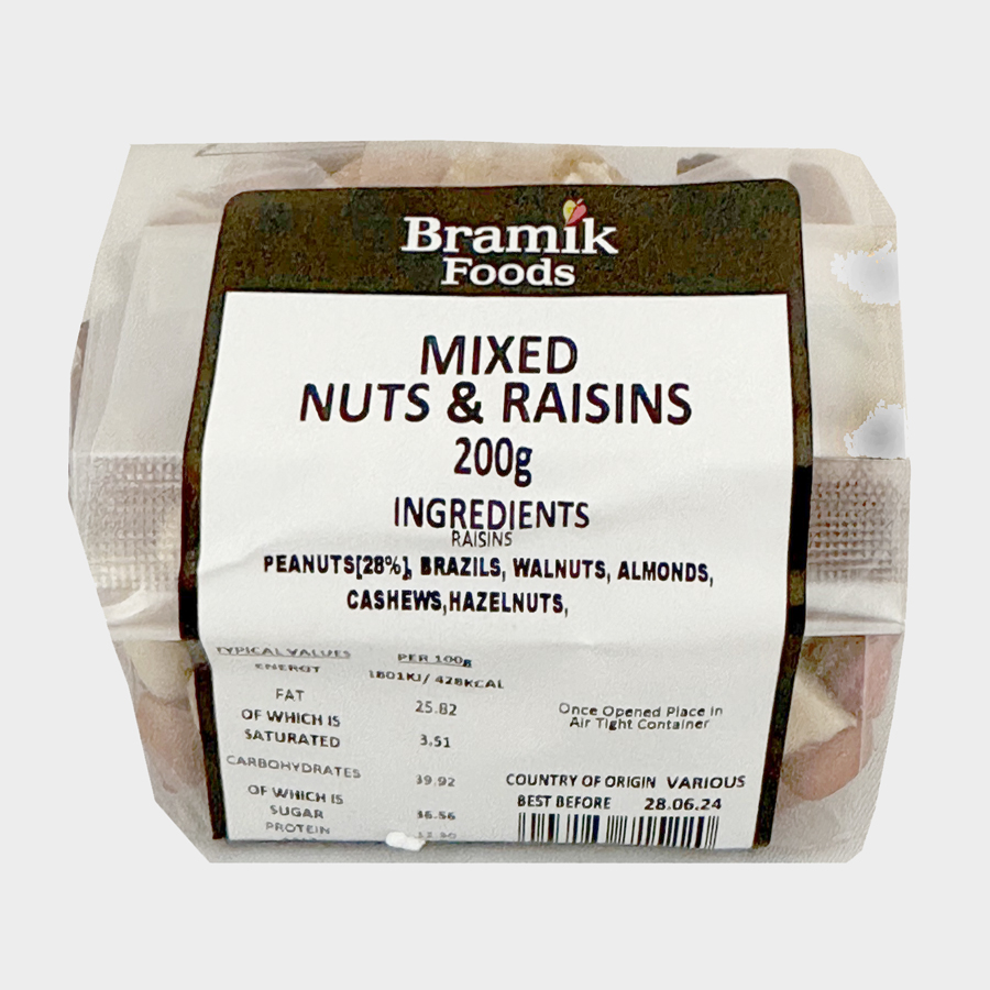 Bramik Mixed Nuts and Raisins 200g
