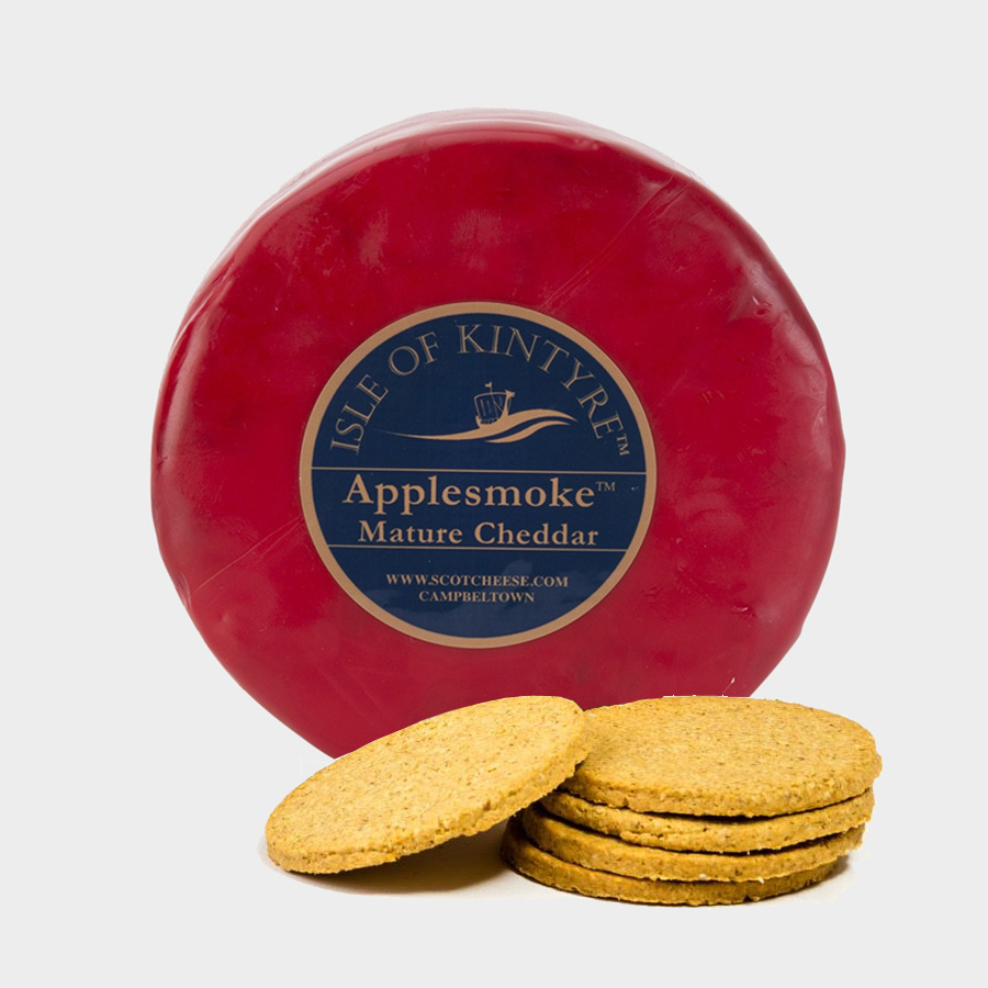 Smoked Applewood Waxed Cheddar Truckle 250g